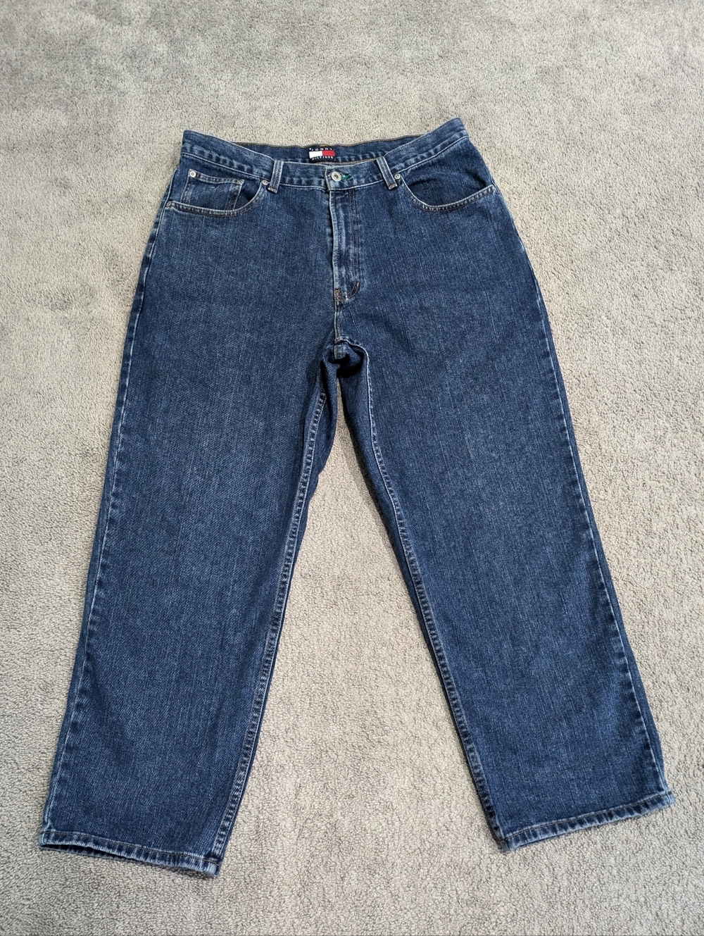Tommy Hilfiger Van Baggy Loose Wide Leg Jeans Mens Sz 36x30 Y2K Vintage Skater